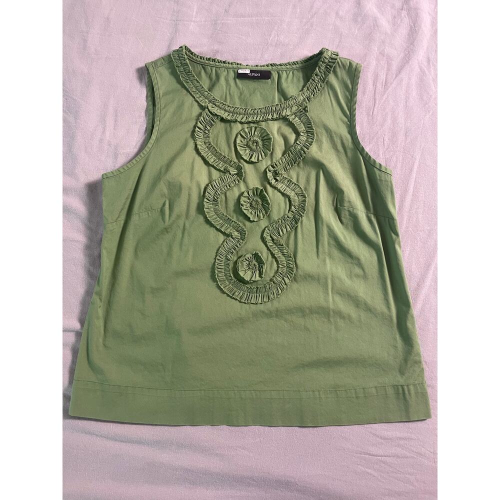 Alfani Green Sleeveless Blouse SZ Med